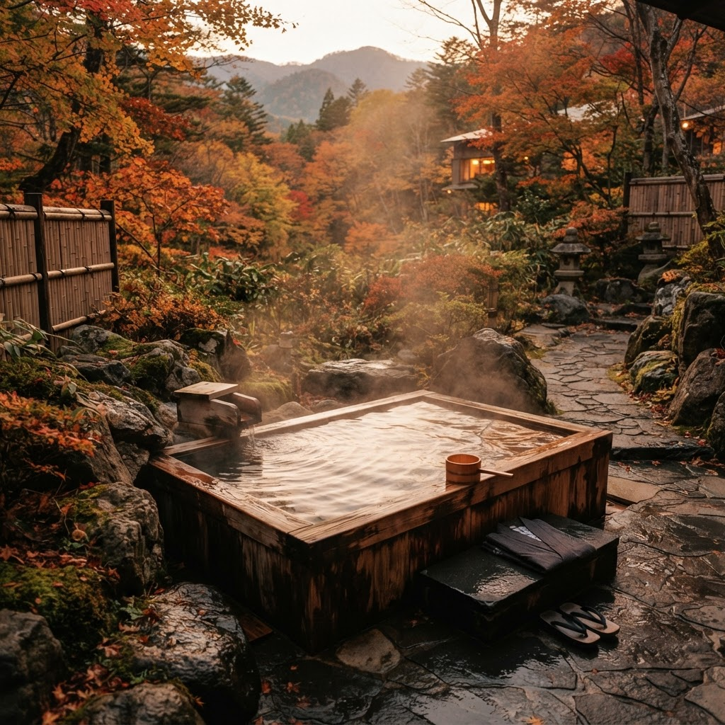 A tranquil private Japanese onsen