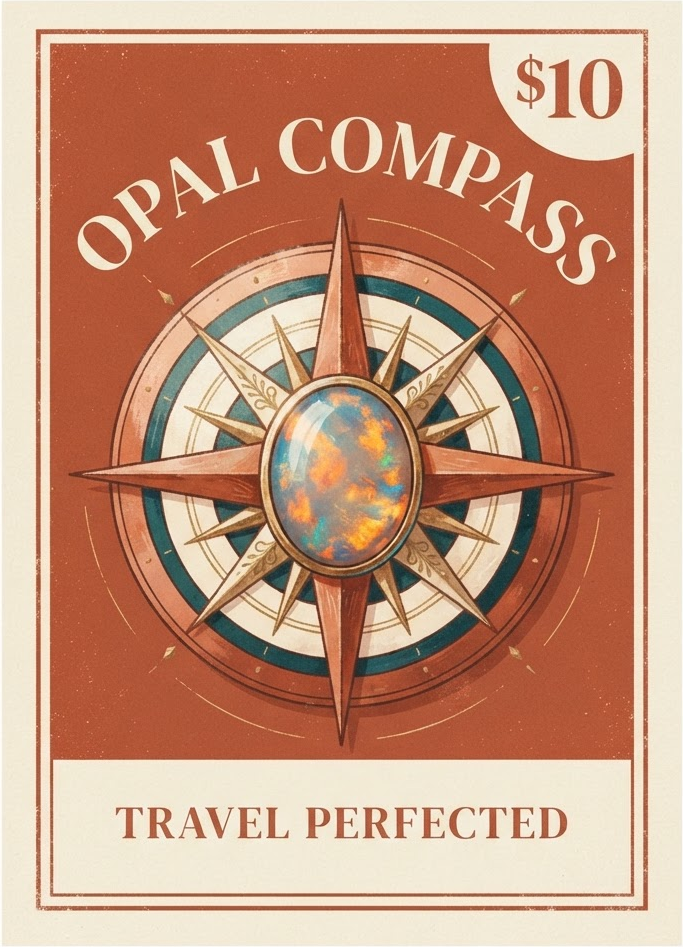 Opal Compass commemorative postage stamp